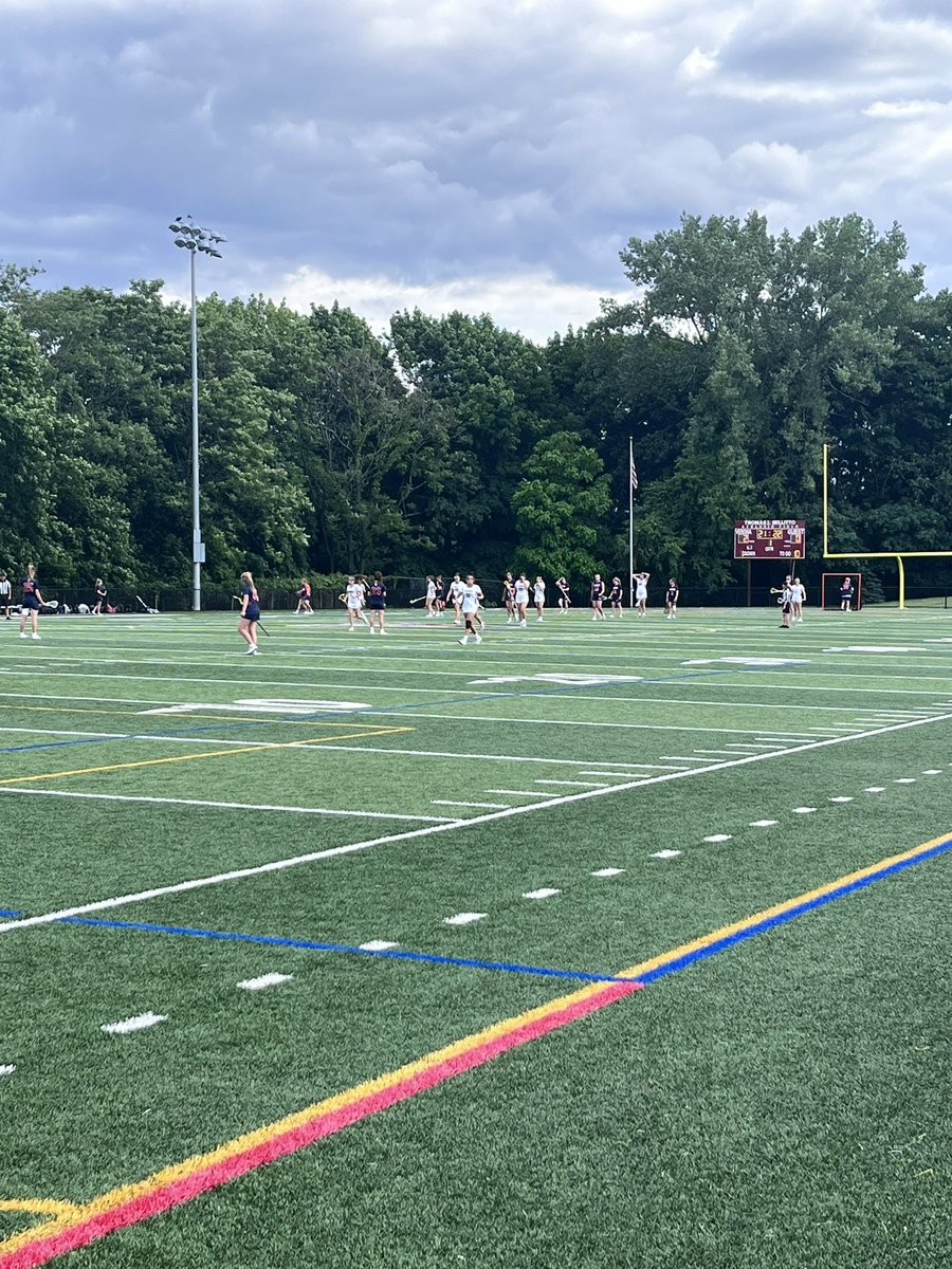 Girls lacrosse up 2-0 early on here in the Sectional Final vs. Mountain Lakes!