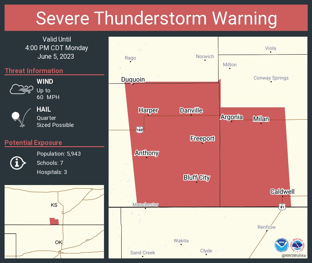 NWS Severe Tstorm on Twitter "Severe Thunderstorm Warning including