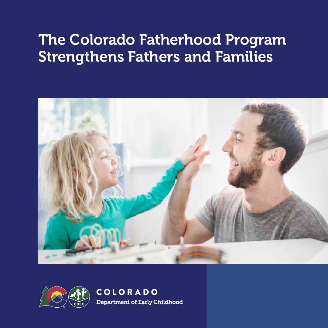 The seven fatherhood programs funded through our Colorado Fatherhood Program support fathers in building healthy co-parenting and nurturing parenting skills, learn how to be more active in their children's lives. 
Click here to learn more: tinyurl.com/53bv3s98