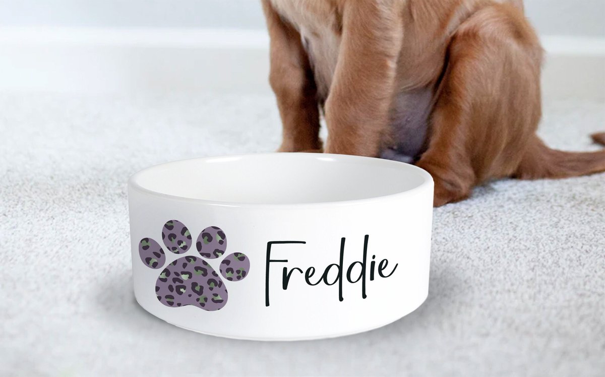 🐣. Offer Xtras! Personalised Dog Bowl, 20 Colour choices, Dog Bowl, Ceramic pet bowl , Personalised dog Dish, Dog Gift, Puppy Gift for £12.99 #CeramicDogDish #DogGift