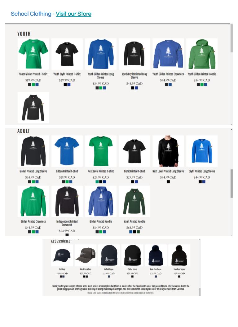 Deadline tomorrow for orders to arrive before the end of the school year.