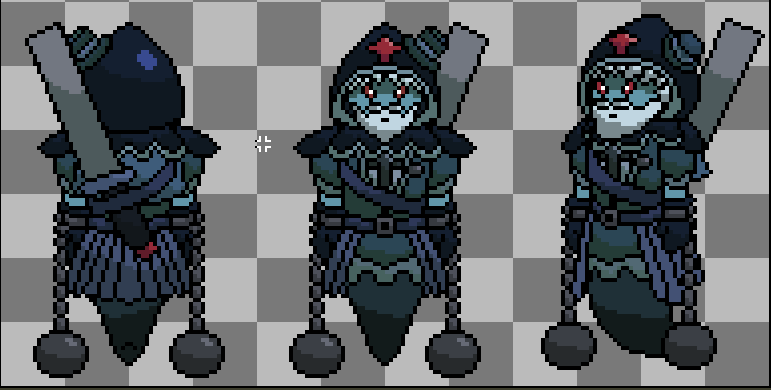 Knightly44's tweet photo. Finished up the back and side sprite for the redesign of the new ghost!
#pixelart #gamedev https://t.co/j5W4sjsAu1