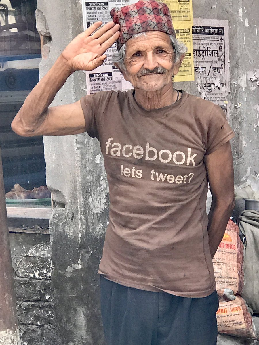 jyotirgamoy's tweet photo. ❤️ Spotting a cool looking Nepali man wearing #socialmedia t-shirt and a dhaka topi…
#nepaliman #activewear #tasteofnepal https://t.co/3c0iKxpGy5