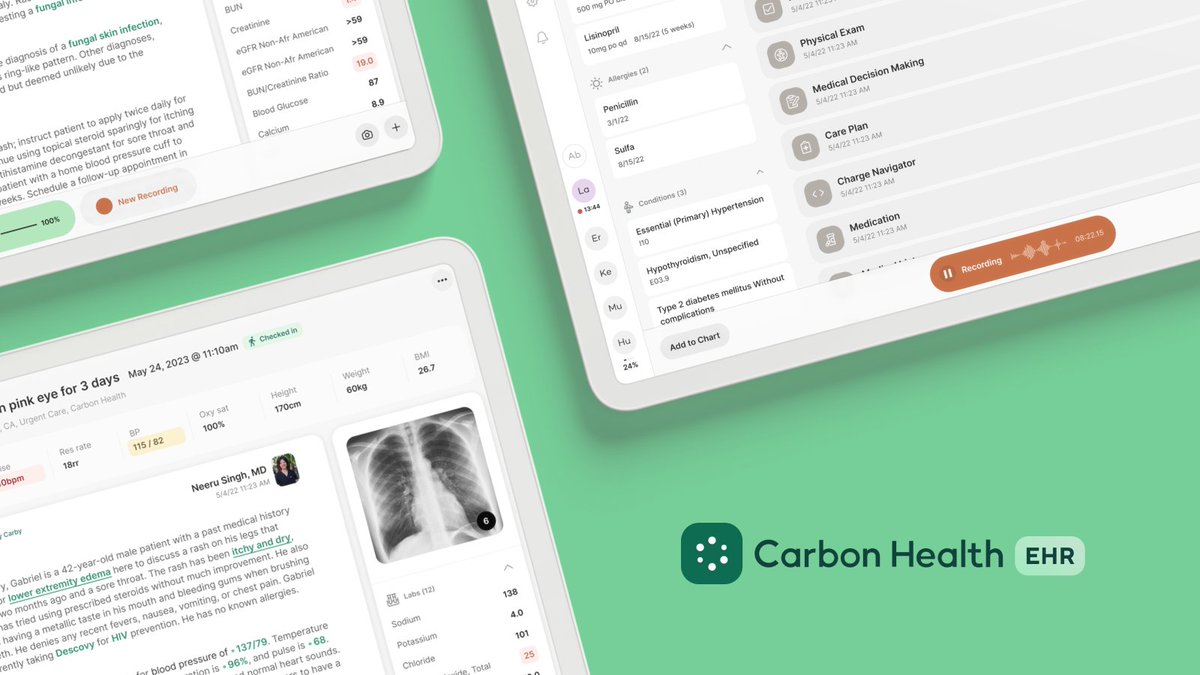 Today, we’ve announced a new tool that makes every doctor’s visit at Carbon Health instantly more personal. We call it hands-free charting – an AI-based notes assistant built directly into our EHR. Read more here - carbonhealth.co/43KbSKC