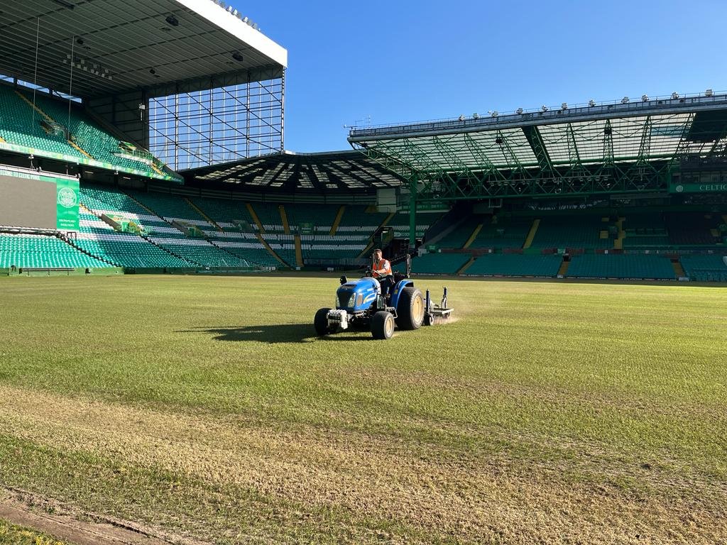 We moved onto another stadium pitch this morning, work going well at Celtic FC 🚜