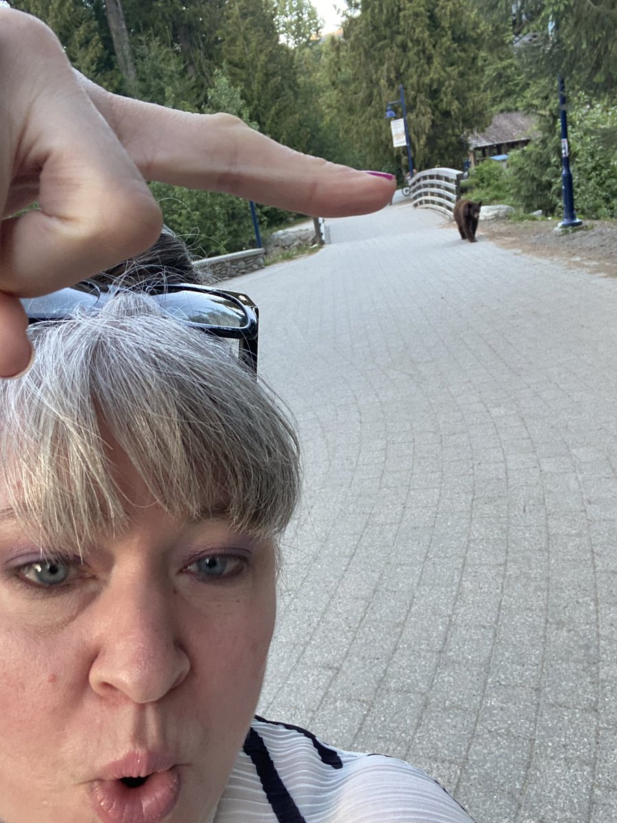 What NOT to do when a bear pops up on the path in front of you.