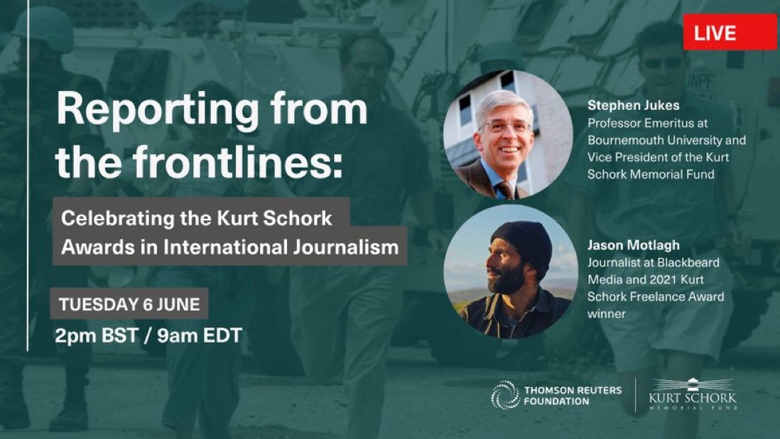 Join us tomorrow for our discussion and help us support the annual journalism awards in memory of Kurt Schork. This year’s closing date for entries is June 14.