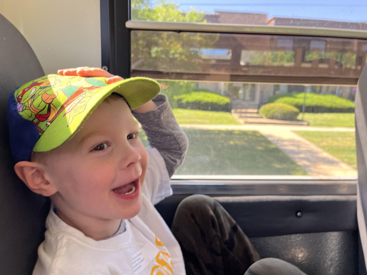 First bus ride for this kinder! Field trips are the best!