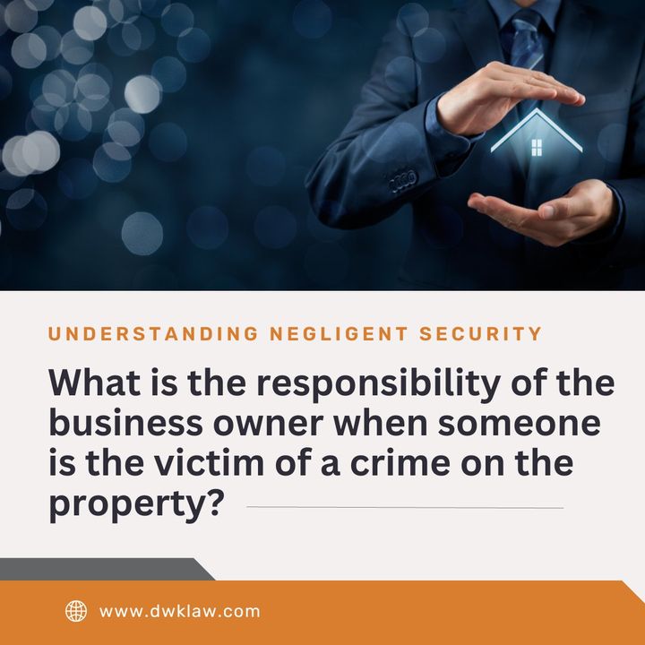 The basic underlying principle of negligent security is that property owners and managers have a responsibility to maintain safe properties for guests and visitors. Failure to do so can result in criminal activities taking place on the property. bit.ly/3qr7DFB