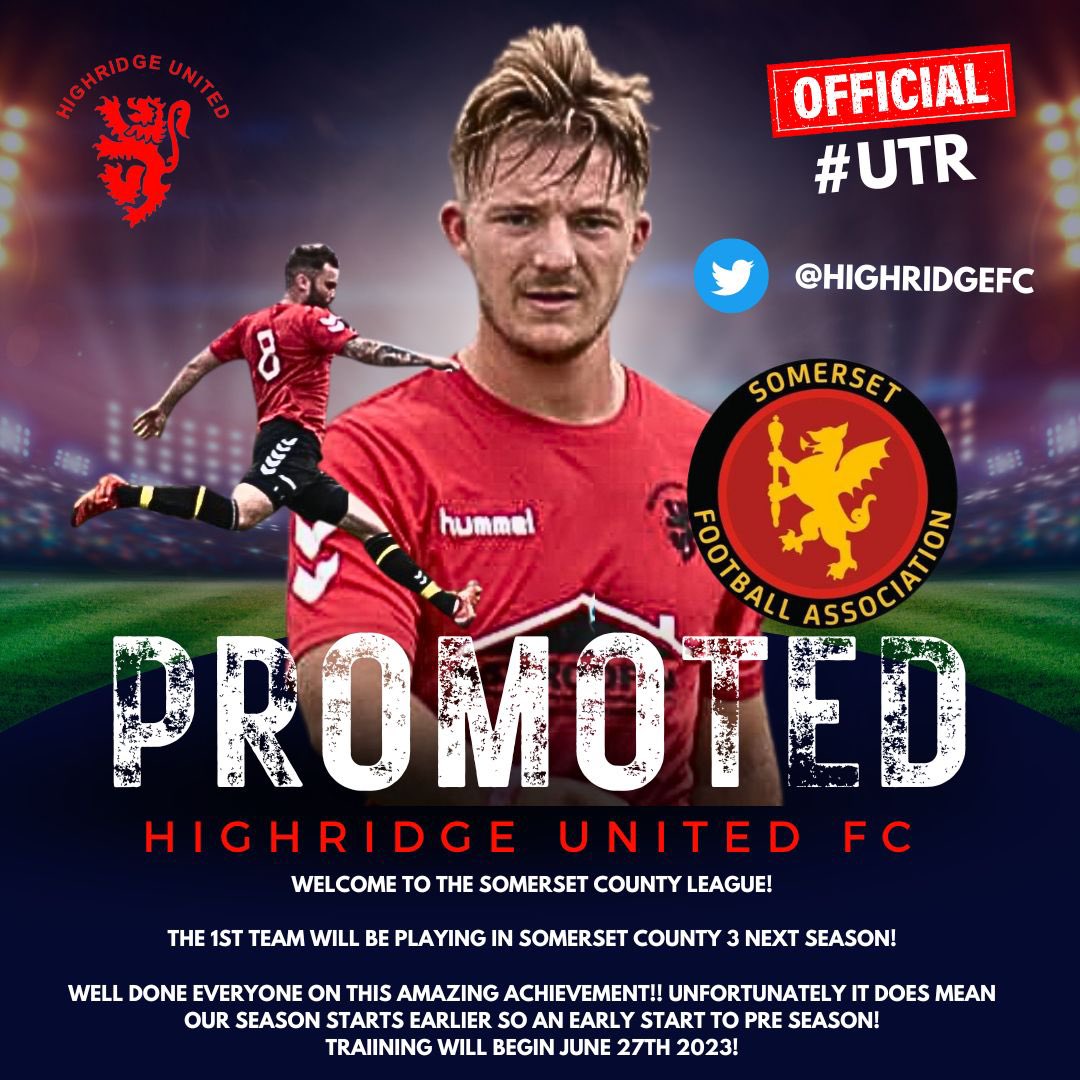 Highridgefc's tweet image. It’s official ….. we are @somersetcfl 

#UTR ❤️🖤