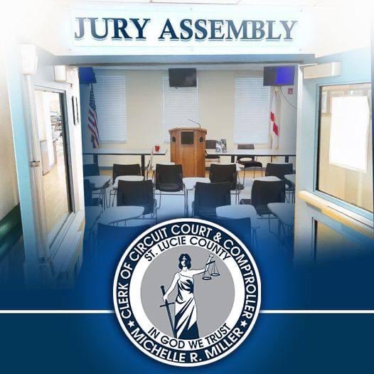 Jury Duty update ⚖️
——————————-
Jurors scheduled for Tuesday, June 6th, 2023.

Please report at 7:30 a.m. to the Jury Assembly Room located at the St. Lucie County Courthouse at 218 S. 2nd St. in Fort Pierce.

Save time by checking in online at stlucieclerk.gov/services/jury-….
