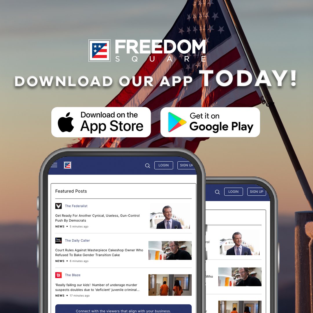 Download our mobile app today and take FREEDOM with you everywhere you go. Connect to the TOP STORIES every day!

#FreedomLivesHere #FreedomSquare #freedom #wethepeople #homeofthebrave #news #podcasts #business #resources #forums #TuckerCarlson #danbongino #joeroganpodcast