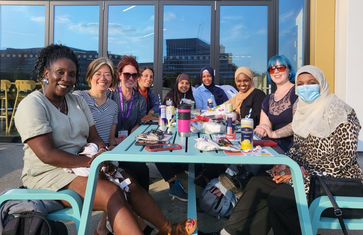 Meetings <a href="/TheBridgeW12/">The Bridge</a> are a time to talk and even better with the evening sun🌞🌞🌞 
Planning underway for our next community event!
#WatchthisSpace <a href="/scale_space/">SCALE SPACE</a> <a href="/InventionRooms/">The Invention Rooms - Imperial College</a> 
<a href="/WadaniAisha/">Aisha Wadani</a> <a href="/womanhoodw12/">Womanhoodw12</a> <a href="/AlisonNWLChamp/">Alison Gabrielle Perry</a> 
<a href="/melaniesayshi/">Melanie T Almonte 💙🐿📚🌱</a> <a href="/mohamoud_Hani/">Hani Mohamoud</a> <a href="/LoraAdair/">Lora Adair</a> <a href="/JunkoOzawaOKYM/">おざわじゅんこ💜</a>