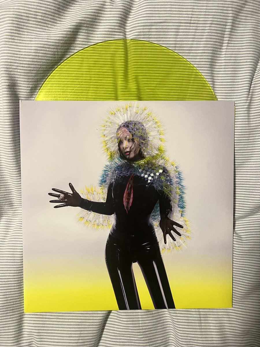 volta by bjork - red & yellow (sleeve came damaged)
biophilia by bjork - red and orange 
mount wittenberg orca by bjork and dirty projectors - rsd dark green
vulnicura by bjork - translucent yellow