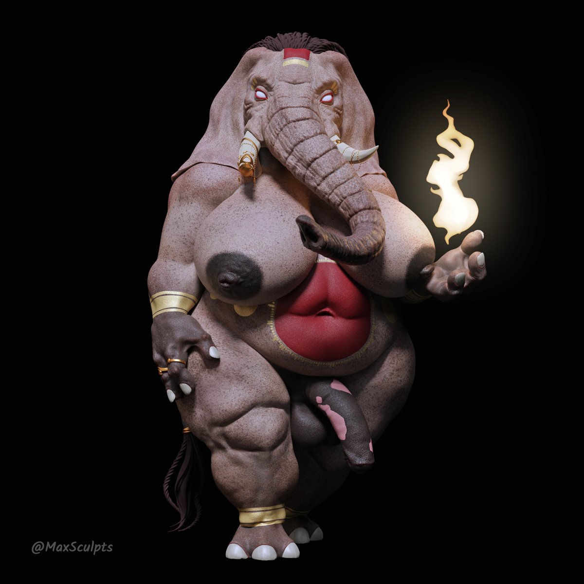 MaxSculpts's tweet photo. this is commission for @FrogsNSFW 
i really love how it's turned out  😍
#nsfwtwt #furry #zbrush https://t.co/hlDLbrHB8u