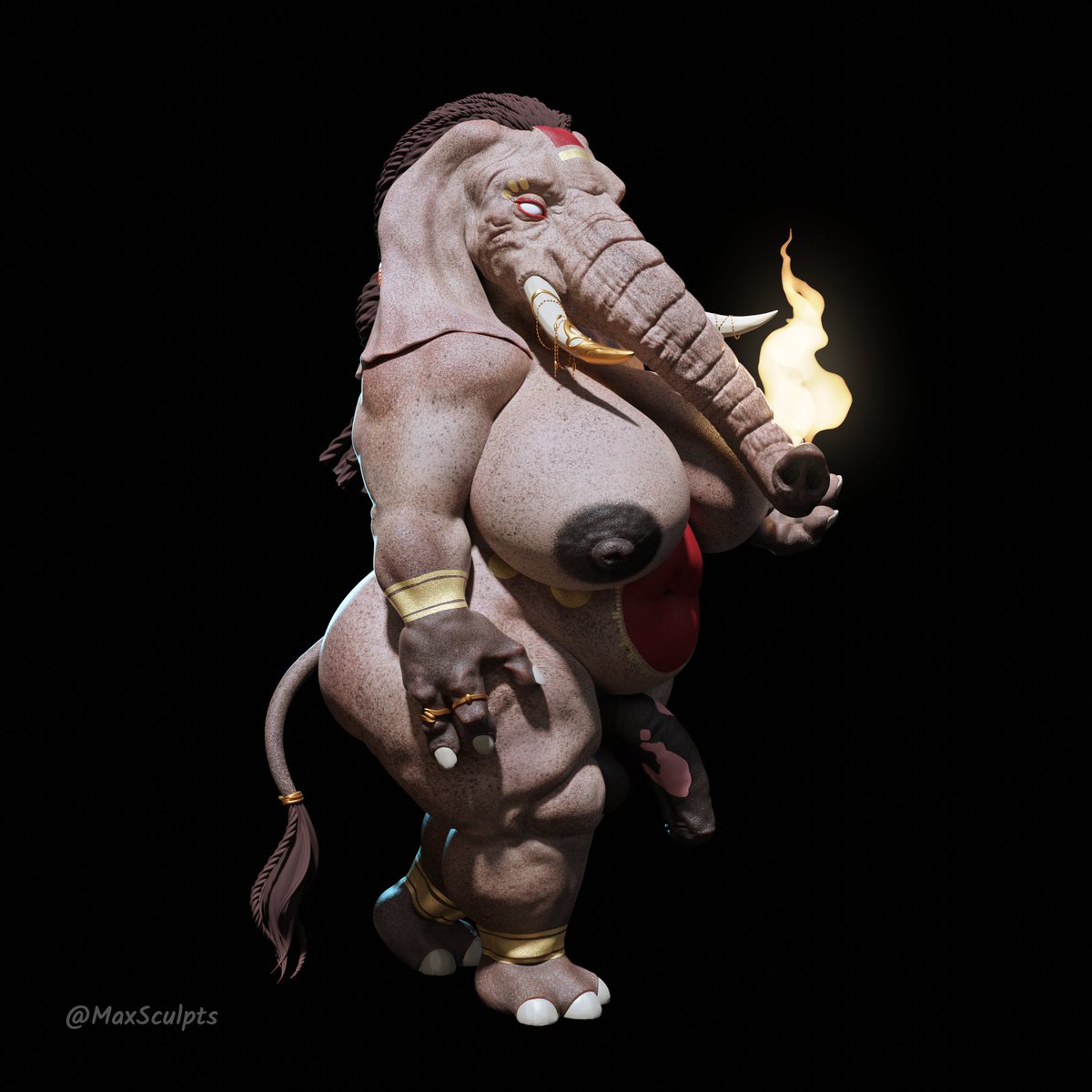 MaxSculpts's tweet photo. this is commission for @FrogsNSFW 
i really love how it's turned out  😍
#nsfwtwt #furry #zbrush https://t.co/hlDLbrHB8u