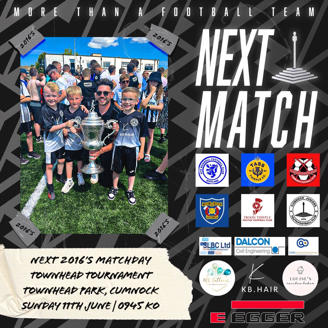 Two training sessions to prepare for our own tournament at Townhead Park on Sunday. The kids are buzzing.