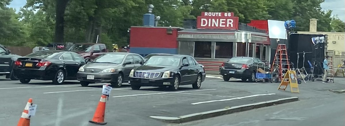 MrJHanna's tweet image. What #movie are they filming at this #diner in #springfieldma ?