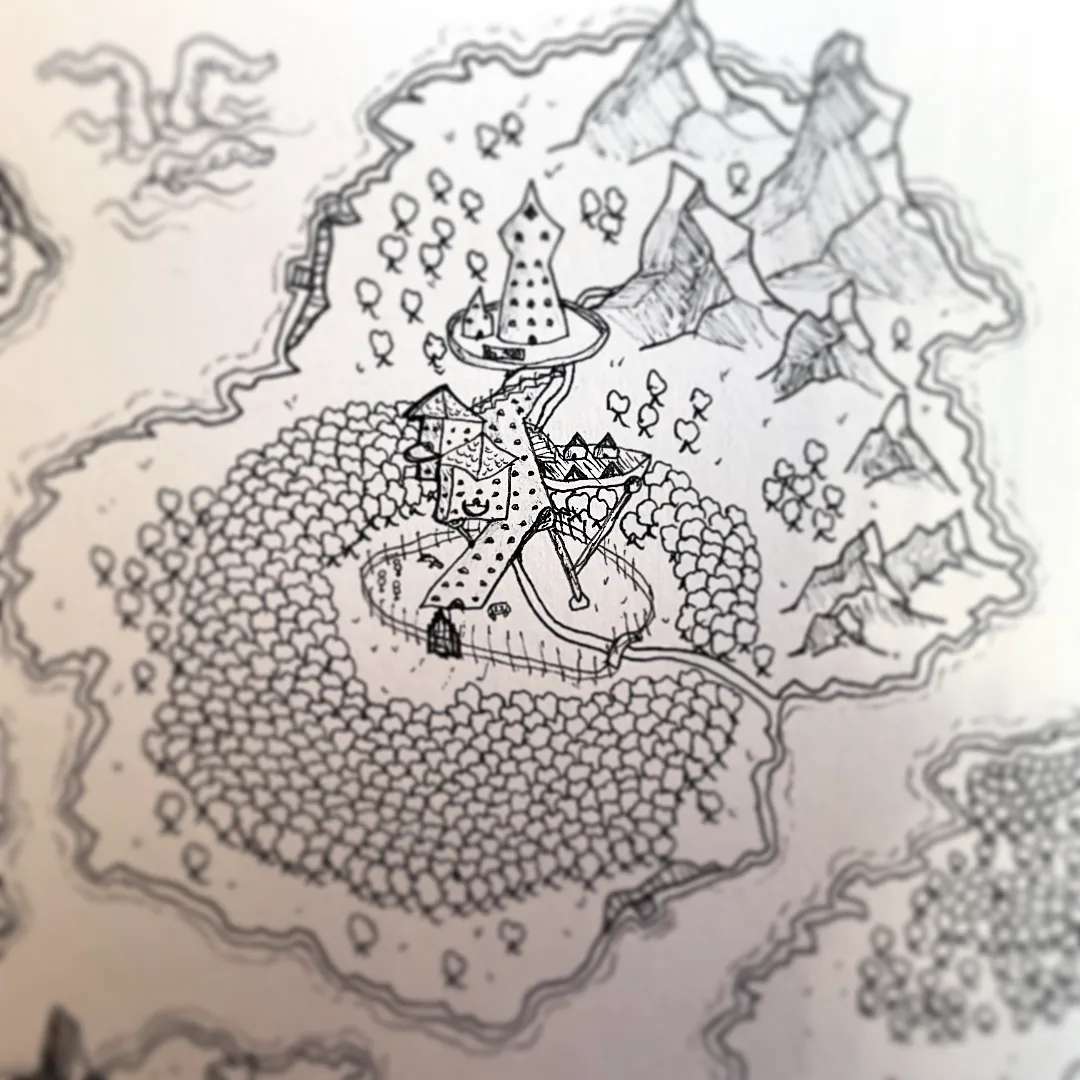 I'm teaching my daughter to make fantasy maps. She has played around and practiced up to now, but this is her first complete map. She hopes to complete one per week.

You can follow her artistic journey on Instagram under the username BlazingScales

#rpgmap #dndmap #fantasymap
