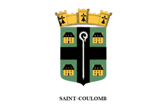 Saint-Coulomb (35) est dotée d'un drapeau blanc avec ses armoiries et le nom de la commune : goo.gl/maps/ZNE7JC6Ar…