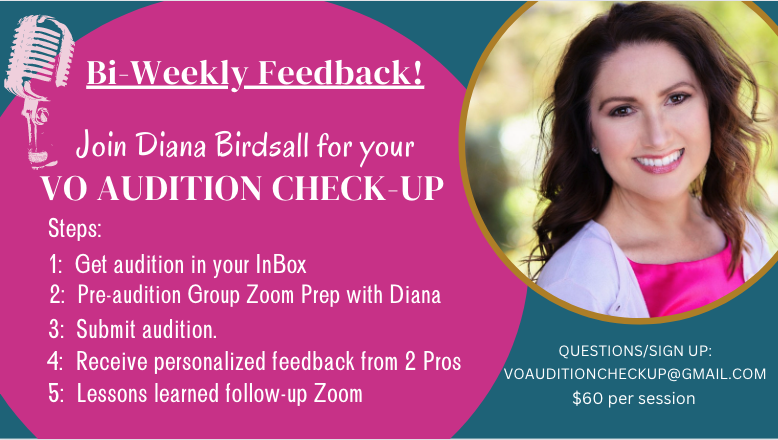 This week's pros are Portia Scott and Marlee Cutbirth from Nomad Edit. Both extraordinary humans with the coveted ability to get you on a roster.
email to Register:  voauditioncheckup@gmail.com
FB Page: tinyurl.com/JoinVOAC