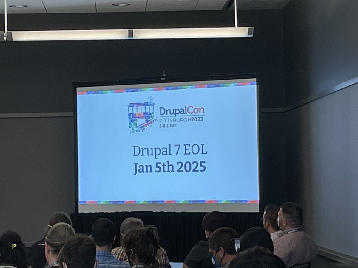📣 Attention Drupal community! 🚨 Mark your calendars: January 5, 2025, is the official End of Life for Drupal 7. #DrupalConPittsburgh #Drupal7EOL #UpgradeNow #Drupal