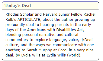 A bit of news: I've signed on my forthcoming book!