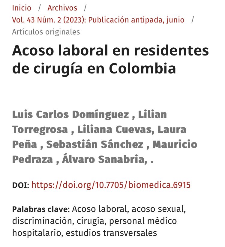 AsColCirugía (@ascolcirugia) on Twitter photo Importante artículo realizado por la División de Educación de <a href="/ascolcirugia/">AsColCirugía</a> sobre un problema latente en la educación quirúrgica <a href="/alvarosanabria/">cirujano de cuello</a> <a href="/lilitorregrosa/">lilibeth sierra torr</a> <a href="/lucardo61/">Luis Carlos Dominguez Torres</a> <a href="/CiroPedraza/">Mauricio Pedraza Ciro</a> <a href="/Sebasti19059022/">Sebastián Sánchez Ussa</a> <a href="/laurapenagonza1/">Laura Peña-González</a> <a href="/liliana62010843/">Liliana Cuevas López</a> revistabiomedica.org/index.php/biom… Importante artículo realizado por la División de Educación de <a href="/ascolcirugia/">AsColCirugía</a> sobre un problema latente en la educación quirúrgica <a href="/alvarosanabria/">cirujano de cuello</a> <a href="/lilitorregrosa/">lilibeth sierra torr</a> <a href="/lucardo61/">Luis Carlos Dominguez Torres</a> <a href="/CiroPedraza/">Mauricio Pedraza Ciro</a> <a href="/Sebasti19059022/">Sebastián Sánchez Ussa</a> <a href="/laurapenagonza1/">Laura Peña-González</a> <a href="/liliana62010843/">Liliana Cuevas López</a> revistabiomedica.org/index.php/biom…