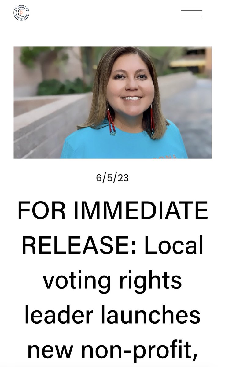 I have news! @aznativevote Exec. Dir. Jaynie Parrish today proudly announces the launch of Arizona Native Vote, a new 501c3 non-profit grassroots organization aimed at increasing voter education, registration, civic engagement, and outreach in rural and tribal communities.