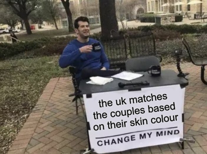 indiyahsnyash's tweet photo. idc idc. everyone is literally the same shade as their partner😭😭 #LoveIsland https://t.co/uu6goHVUBB
