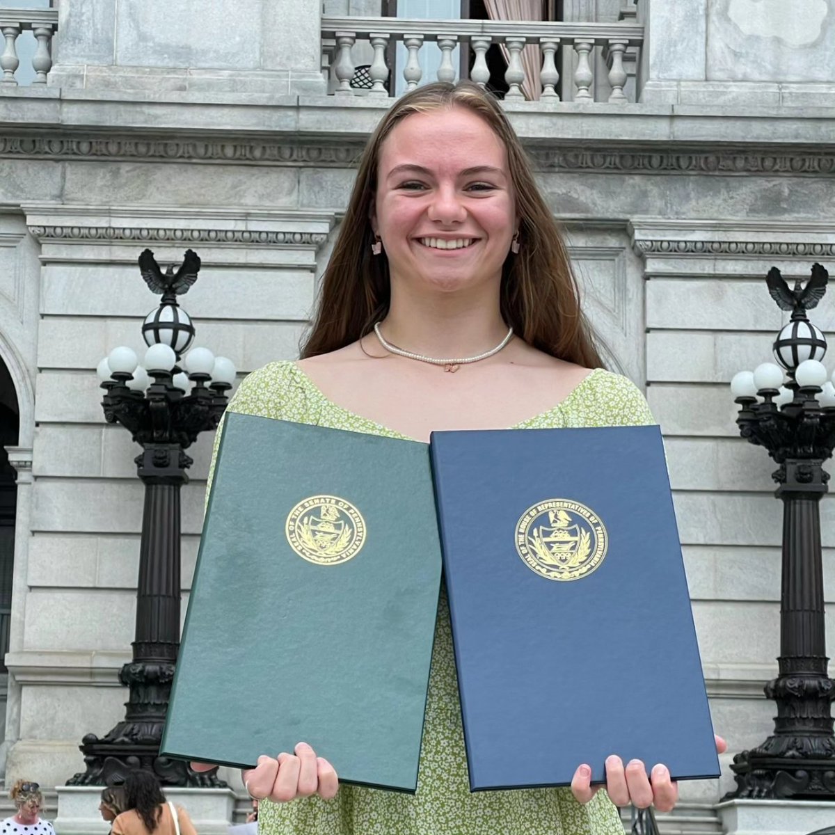 NaGirlsWrestle's tweet image. Congratulations to Leyna Rumpler for being recognized by the Pennsylvania State House and Senate today on winning the 2023 PA Girls Wrestling State Championship.    #SanctionPA