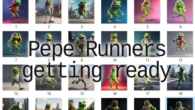 peperunner's tweet photo. Pepe runner warriors.. get ready for our in-game NFT collection.. reserve your spot soon..
#peperunner #NFT #P2E https://t.co/qc4UwTtCIH