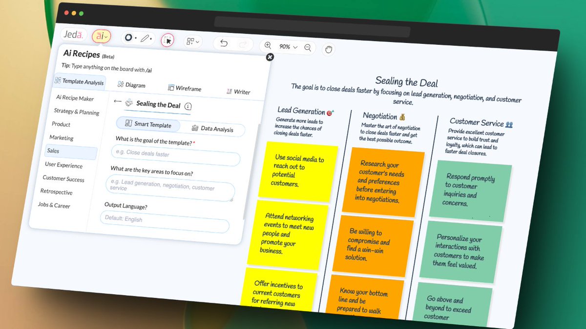 ⭐️ Generative AI Template Analysis — Sealing the Deal
🤝Transforming Sales Approach: Explore Sealing the Deal on Jeda Generative AI Workspace

jeda.ai/resources/tran…

#jedaai #ai #chatgpt #gpt4 #generativeai #blogpost #template #sales #sealthedeal #business #strategy