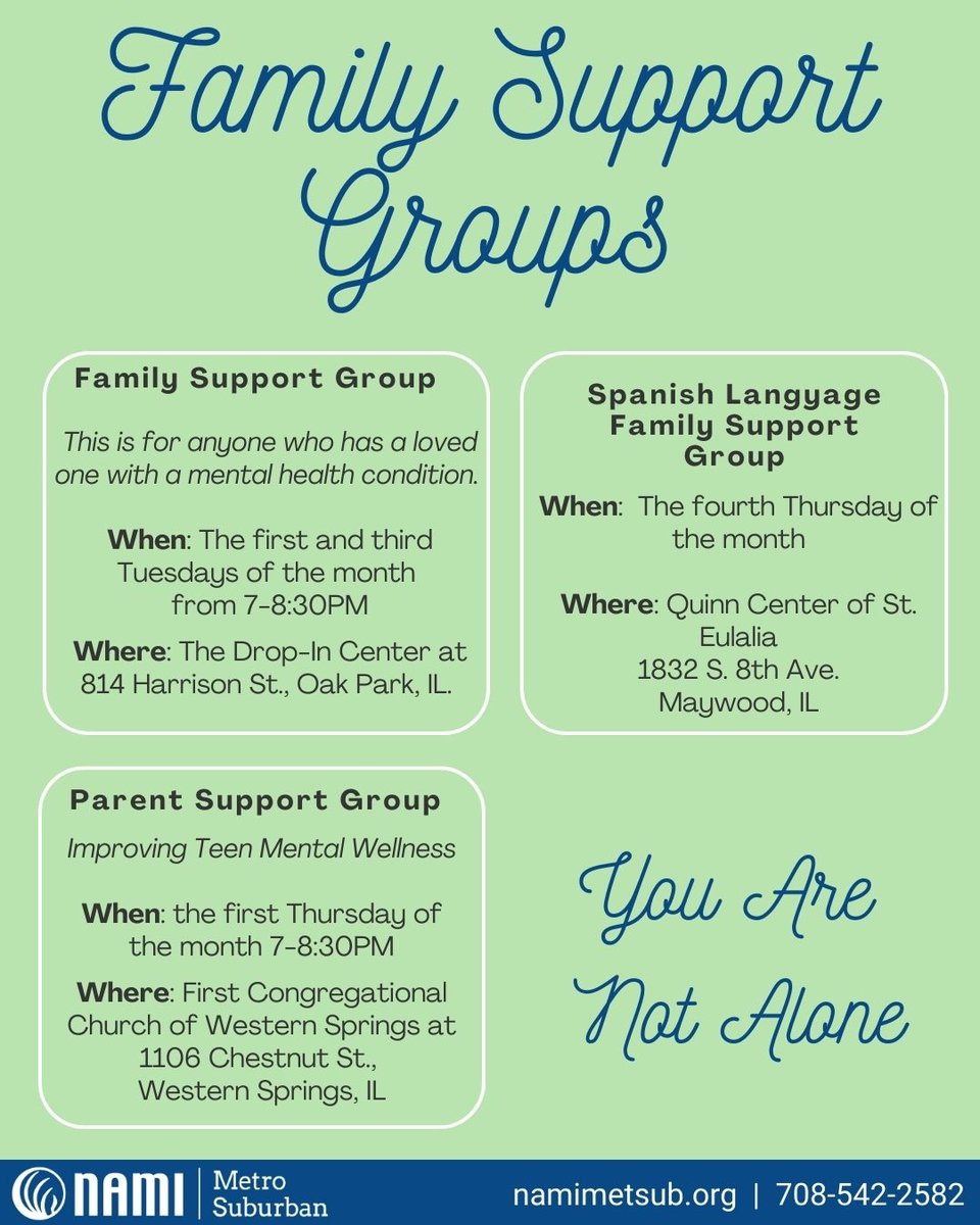 NAMI’s Family Support Groups provide education, resources and support for family and friends of those living with a mental health condition.