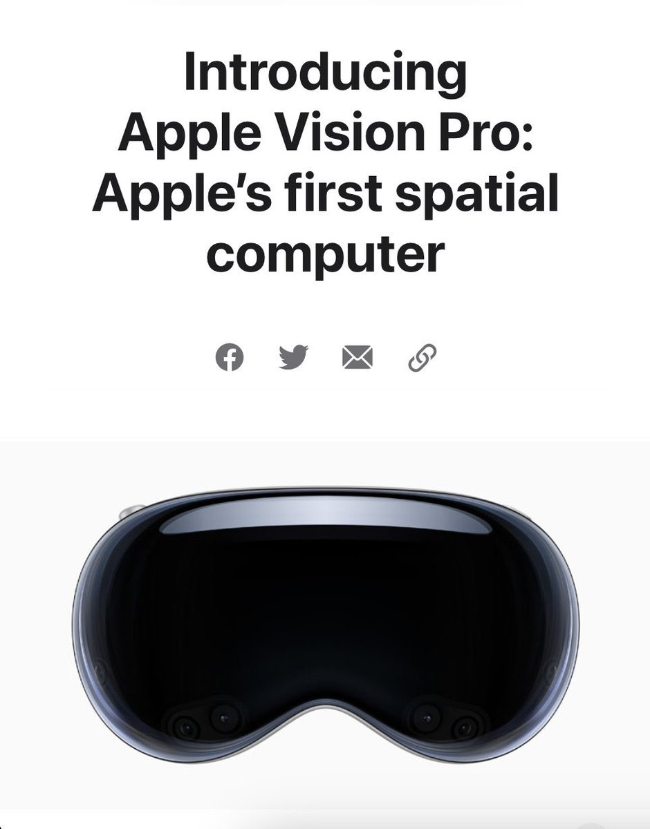 Innovaption's tweet image. Ok, quindi Vision Pro è la svolta?

Scorri le app usando i tuoi occhi

Quindi selezionare usando le dita

Non sono necessari controlli tattili

#apple #spatialcomputer #VisionPro