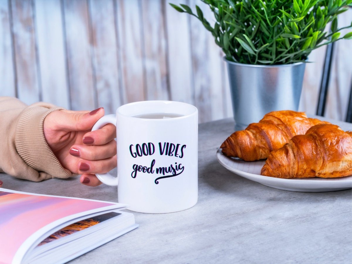 Excited to share the latest addition to my #etsy shop: 11oz Good Vibes Good Music, Minimalist Design, Customized Ceramic Coffee Mug etsy.me/42q0Ucc #white #black #ceramic #mugs #ceramicmug #11ozmug #11ozceramicmug #ceramiccoffeemug #11ozcoffeemug