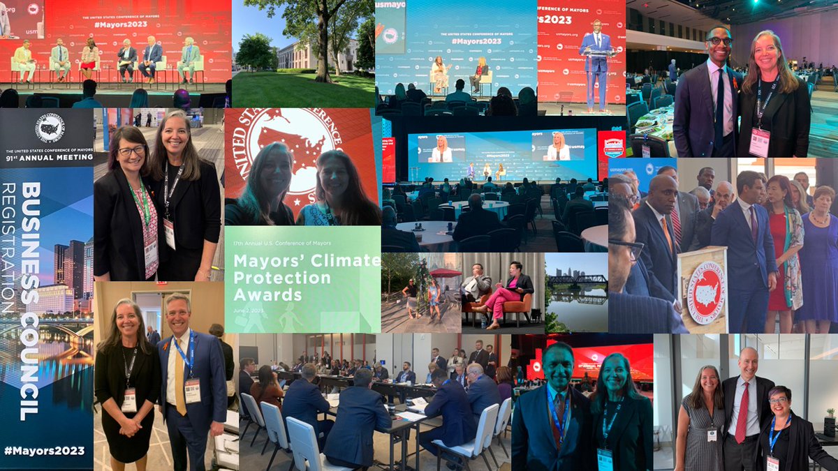 HilariVarnadore's tweet photo. Thank you @usmayors @Mayorsuarez @MayorGinther
for a terrific annual meeting in @ColumbusGov & shout out to @MayorSchieve the 81st President of the Conference @USGBC #LEEDforCities #leadership #mayormademedoit https://t.co/H20C4oVwFy