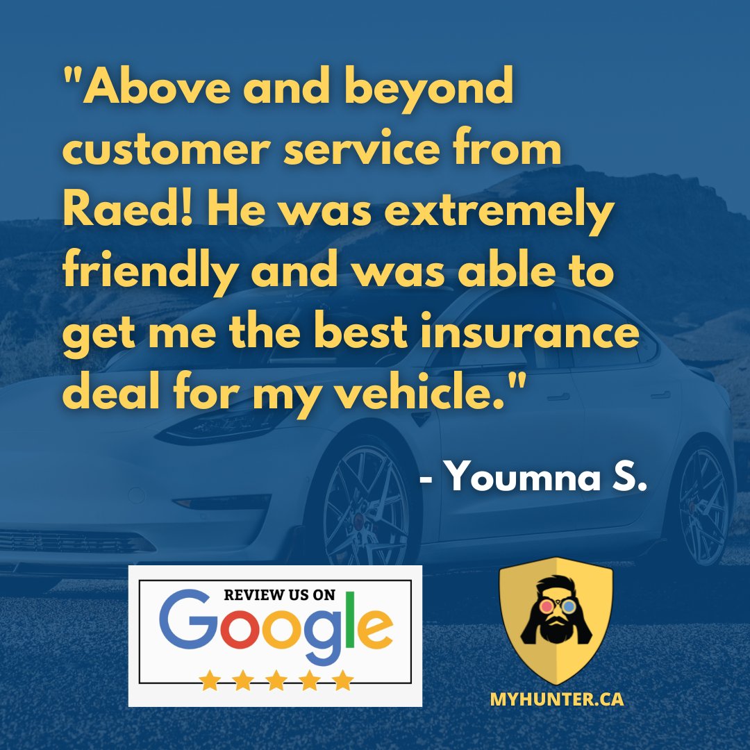 THANK YOU for the kind words! 🙏

We appreciate all of our clients who leave positive #GoogleReviews. It means a lot to us! 💛

#myhunter #google #review #myhunterinsurance #insurancelife #insurancebroker #mondaymotivation #mississauga #insuranceprofessionals #insuranceclaim