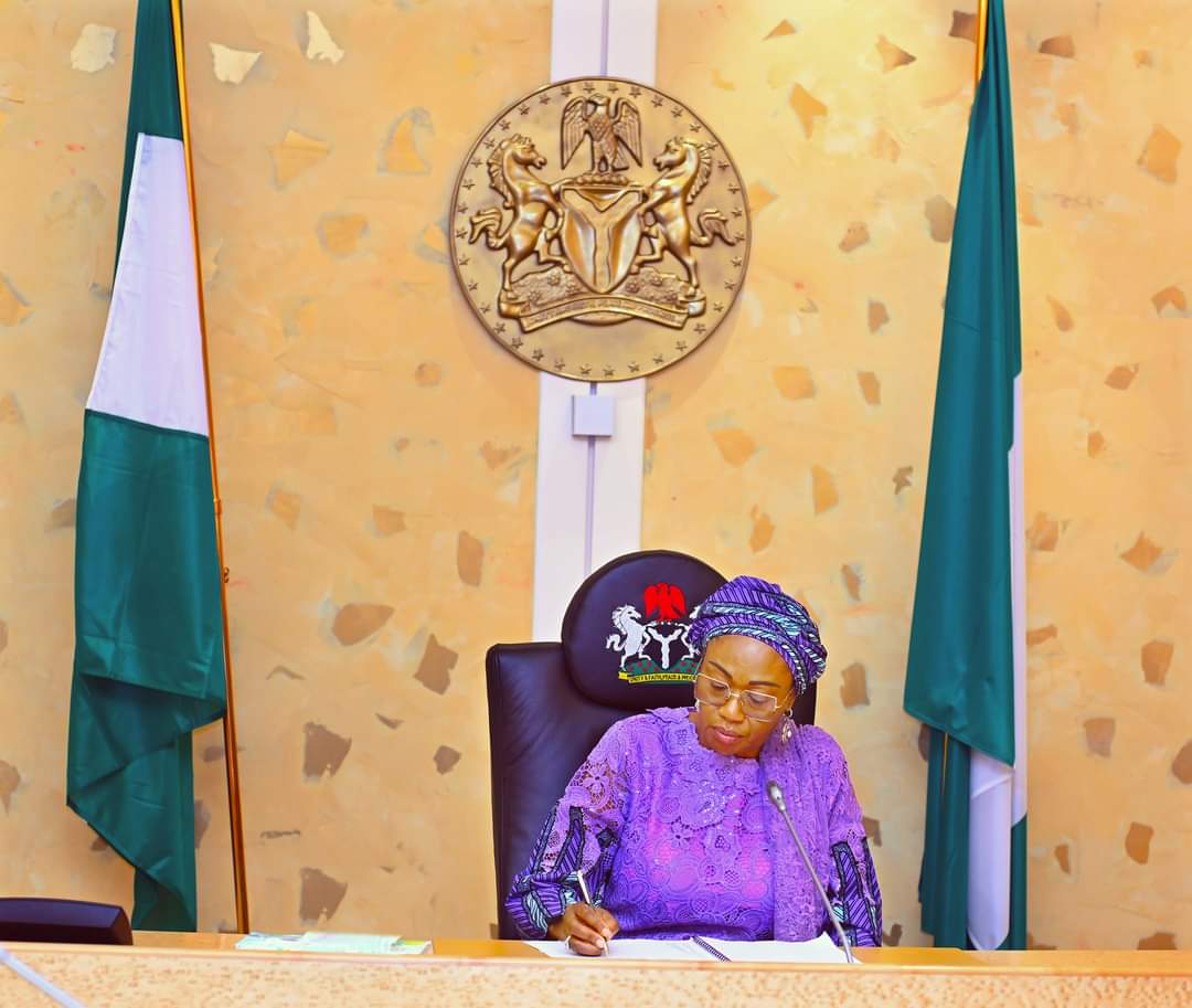 Journalist KC on Twitter: "First Lady, Remi Tinubu resumes at the Villa.... https://t.co
