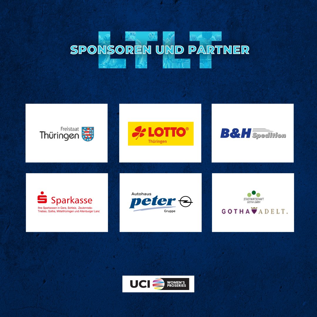 Unsere Hauptsponsoren der LOTTO Thüringen Ladies Tour 2023. Wir möchten uns nochmal bei allen unseren Partnern und Mitstreitern für die tolle Zusammenarbeit bedanken. Danke, dass ihr dieses Event möglich gemacht habt und treu an unserer Seite steht. #ltlt23