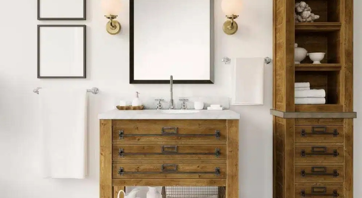 bienalcom's tweet image. Looking to give your bathroom a cozy makeover? Check out these 20 modern rustic bathroom ideas for some serious inspiration! From reclaimed wood accents to farmhouse sinks, get ready to transform your space into a rustic retreat. #BathroomMakeover #RusticVibes #HomeDecor