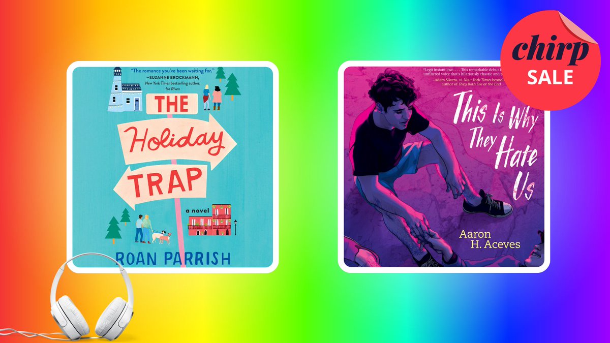 Shop @ChirpBooks & get these 2 #LGBTQIArep #audiobooks for less! 🌈🎧 #PrideMonth

HOLIDAY TRAP
🎧 bit.ly/3qsTho1
✍️@RoanParrish 
 🎙️@Natalie_Duke, @ThePeteCross,  @hillaryoutloud

THIS IS WHY THEY HATE US
🎧 bit.ly/3oCofd7
✍️@aaronhaceves
 🎙️@AlejandroRuizVO