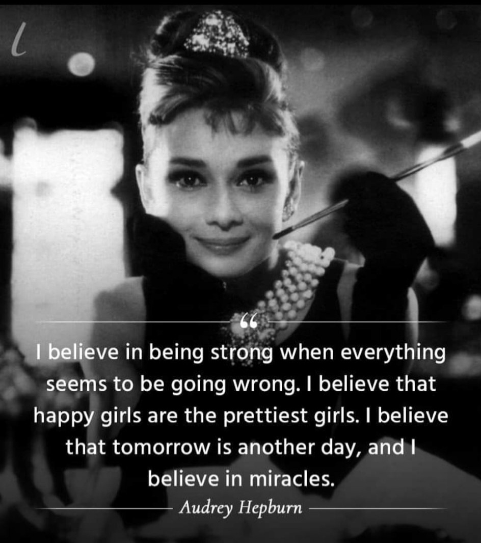 Lee Chapman on Twitter "RT SydesJokes Audrey Hepburn quotes https