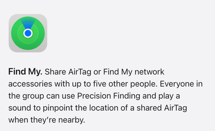 After interactive widgets, this may be the next best iOS 17 features. Share AirTag location with friends/family!