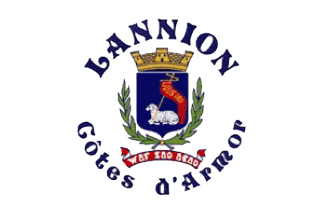 Porté disparu depuis 2010, le drapeau de Lannion (22) ceignait ses armoiries du nom de la commune et de son département : goo.gl/maps/MsTHasB4F…
