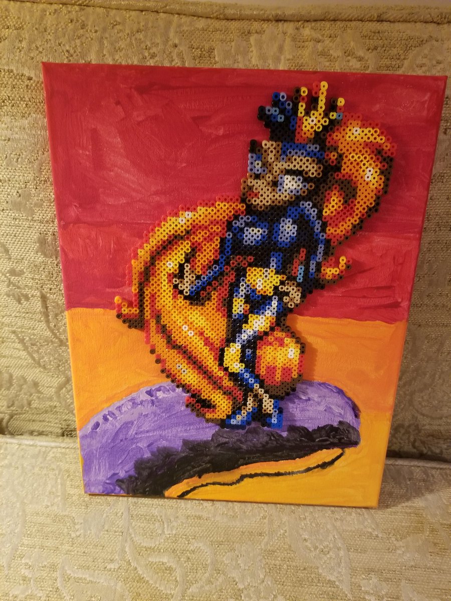 Finished this new canvased perler. It's Princess What's Her Name from Earthworm Jim. #perlerbeads #fusebeads #perlerbeadart #earthwormjim #princesswhatshername