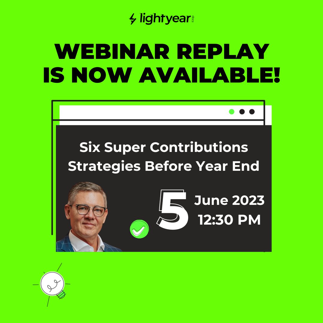 Did you miss out on Grant's six top super strategies exclusively for June? 💡📝
The webinar replay is now available in the success hub under webinar and training replays. If you're not a member, create a FREE account today and take advantage of our added resources.