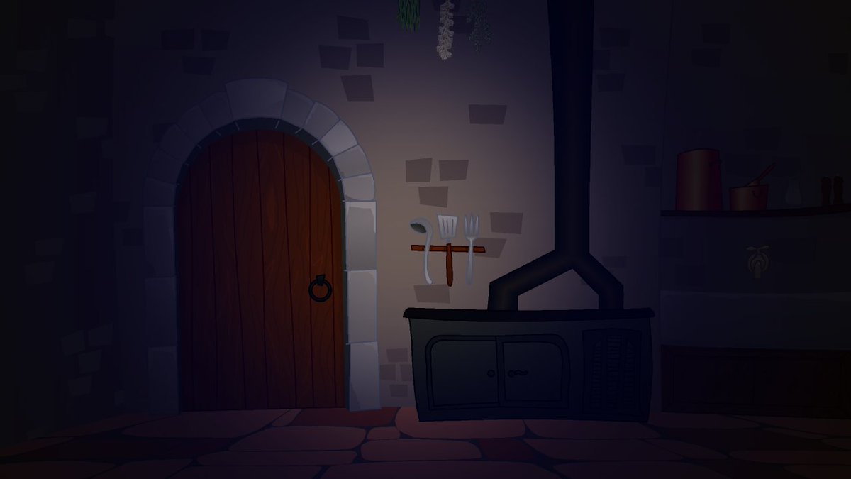 To quote the lyrics of The Riddle... 'nights in the scullery'. Here's what the kitchen looks like in my #AdvJam2023 entry 'a Royal Midnight Snack'