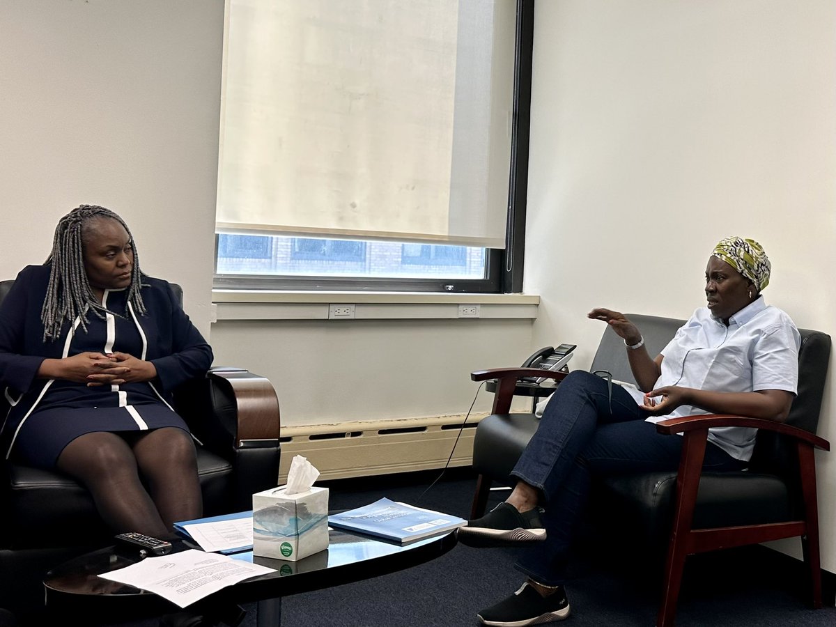 LibMissionUN's tweet photo. Today @LibAmbUN Sarah Fyneah held great discussions with Ms. Agnes Fallah Kamara, Founder and ED of Straight from the Heart. They explored partnership options to elevate the discussion around autism, dispel the myths, and address the needs of children with autism in Liberia. https://t.co/Ev8ewWkHvI