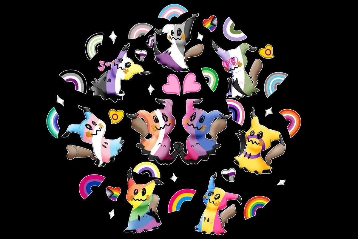Fluttercord45's tweet image. Mimikyu Pride for Pride Month